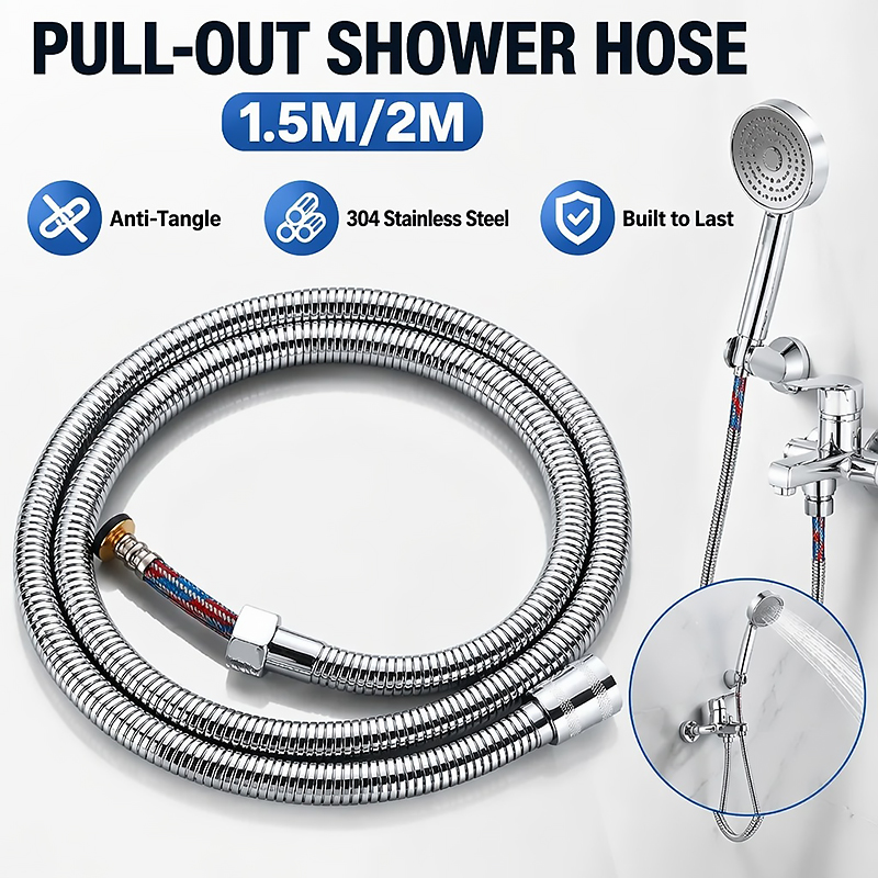 Flexible Hose Braided - 1.5M/2M Stainless Steel Braided Shower Hose
