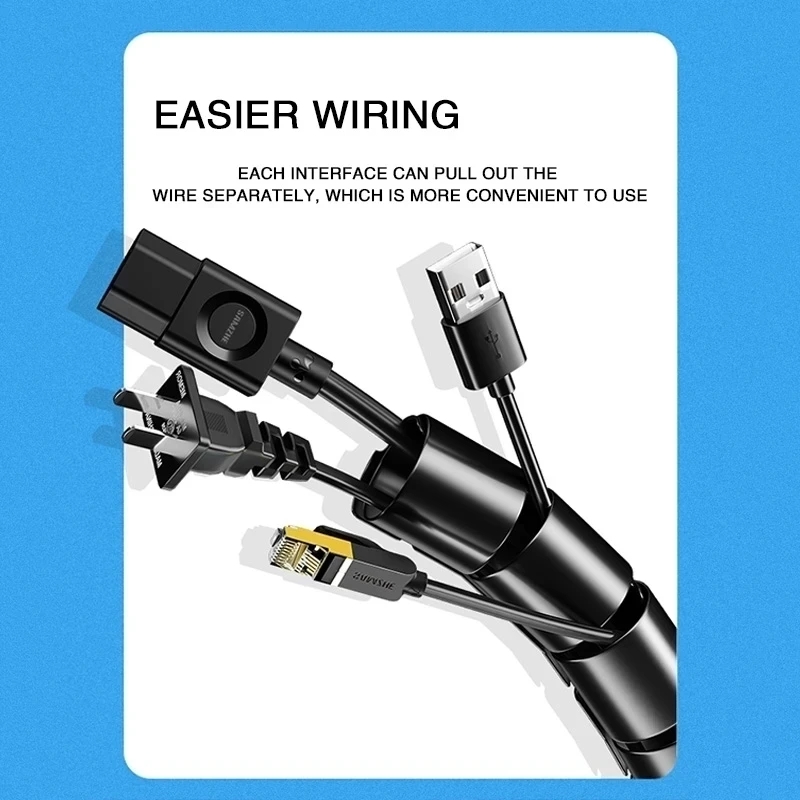 1/2M Flexible Spiral Cable Org - Plastic Pipe Clip ulasan dan harga