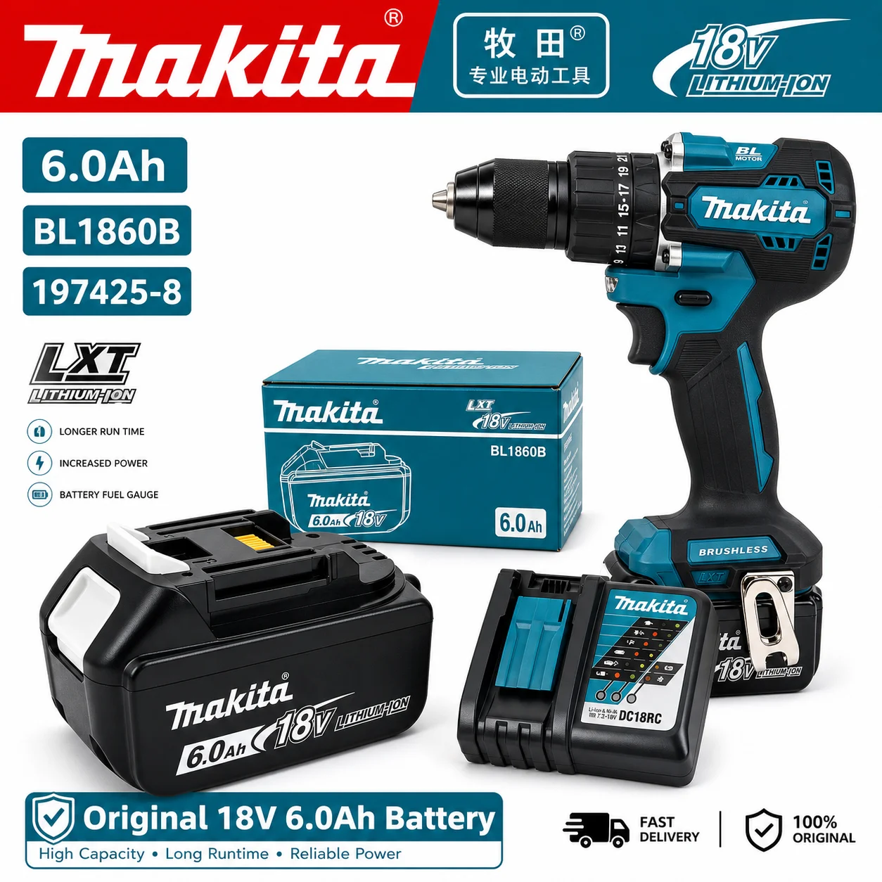 For Makita 14.4V 3.0Ah Recharg - Makita Drill Hp1640 ulasan dan harga