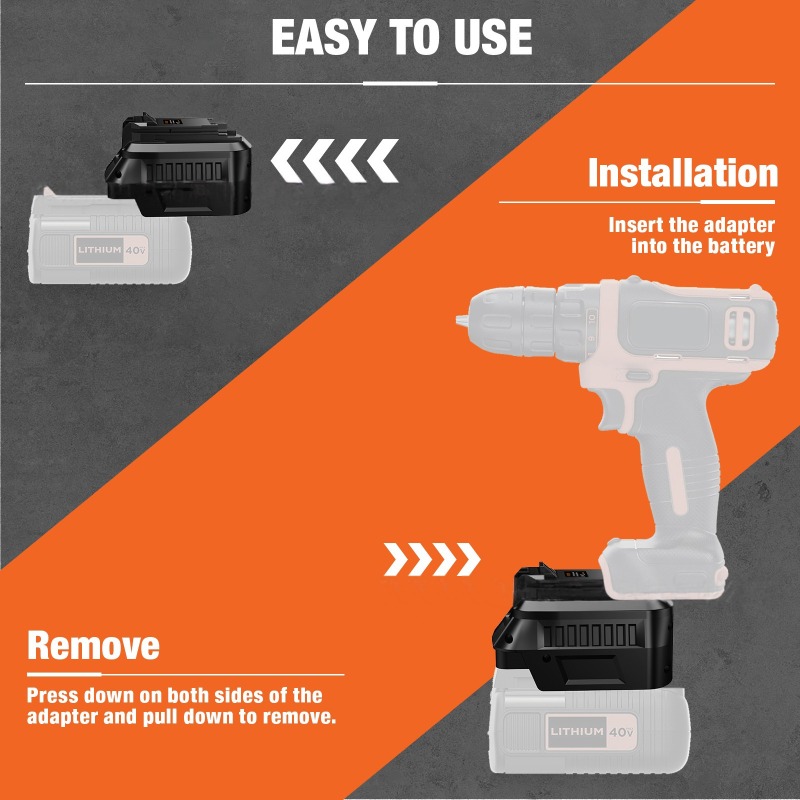 HAKSINKY Tool Battery Adapter  - Black+Decker Tool Cordless ulasan dan harga
