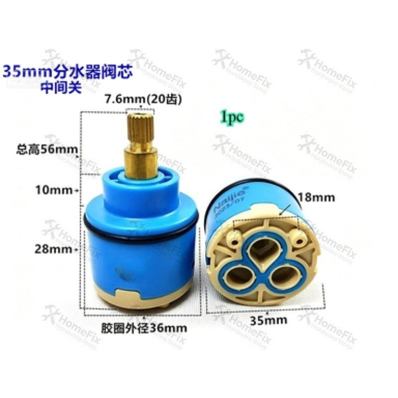 1Pcs Ceramic Valve Core 28mm 3 - Basin Mixer Cartridge ulasan dan harga