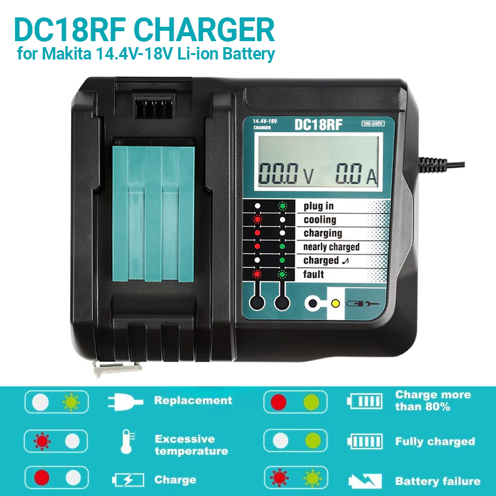 DC18RF Li-ion Super Fast Charg - Makita Drill Hp1640 ulasan dan harga