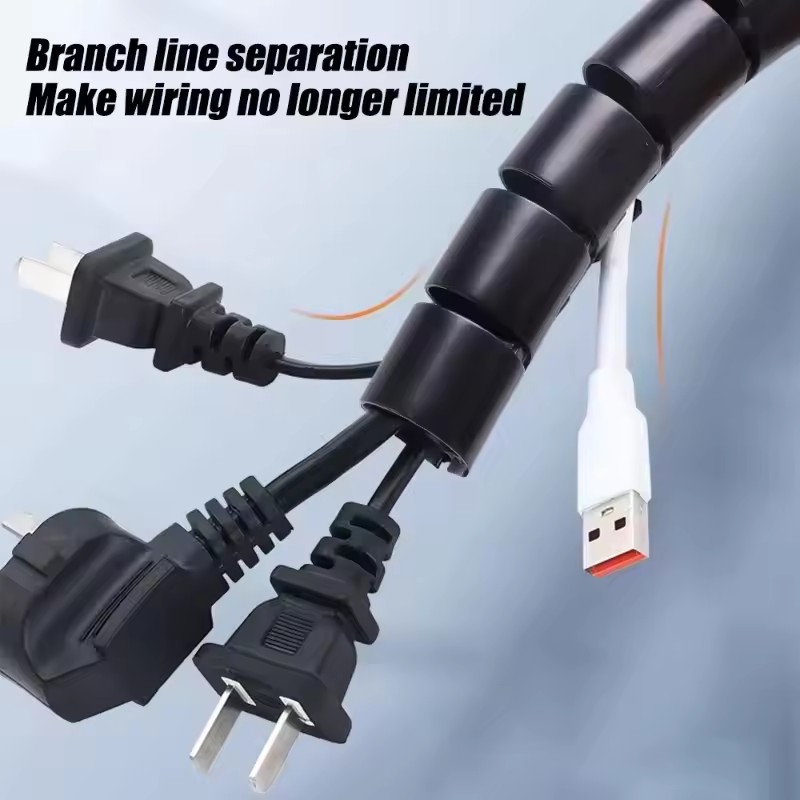 2M Flexible Spiral Cable Organ - Plastic Pipe Clip ulasan dan harga